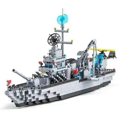 Askeri Yapım Blok Seti, Uçak Gemisi ve Roket Modelli, Küçük Parçalı - 5
