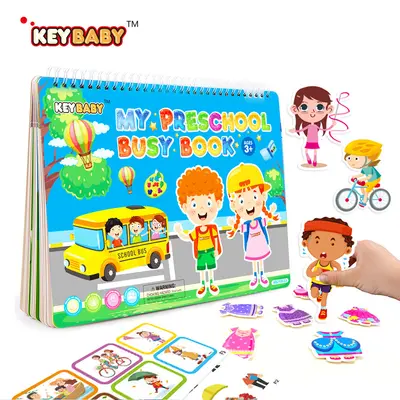 keybaby Quiet Book, wiederablösbare Sticker, Busy Book - 11