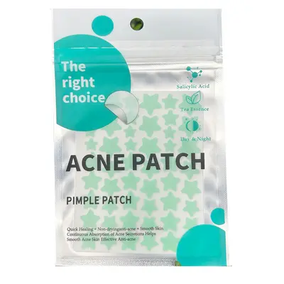 Colorful Star Acne Patches, Makeup-Compatible, Hydrocolloid - 6