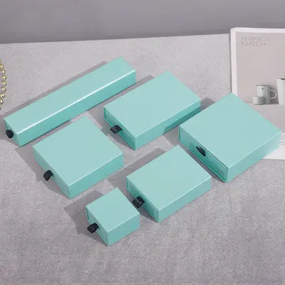 In Stock Wholesale Sales Terminal Jewelry Box Jewelry Packaging Box New Model LOGO Printed Drawer Box Jewelry Packaging Box - 13