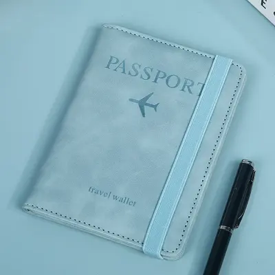Pasaport Kılıfı Özelleştirilmiş Deri Kayış Dış Seyahat Kartı Kimlik Taşıyıcı Bilet Saklama Taşınabilir Manyetik Koruma Hırsızlığa Karşı Koruma Paketi - 13