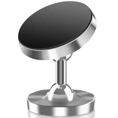 Metal Magnetic Car Phone Holder, Dual-Ball Joint, Universal Center Console Mount - 9