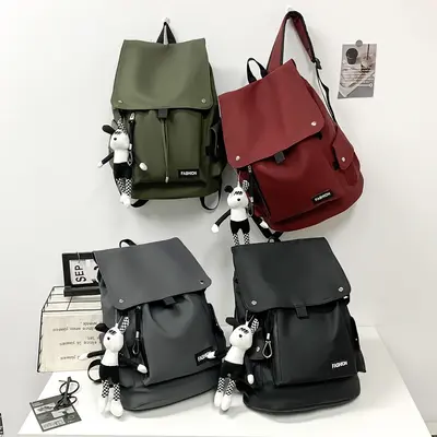 New Large Capacity Casual Backpack Women's Japanese Style Student School Bag Cross-Border Backpack Customizable - 3