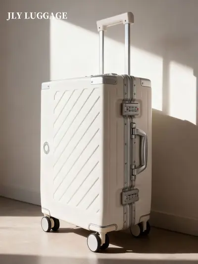 Hochwertige Arbeitstasche, Reisetasche mit Rahmen, Aluminiumrahmen, robust und langlebig, stilvolle Trolley-Tasche für Männer und Frauen, Reisetasche, Zahlenschloss