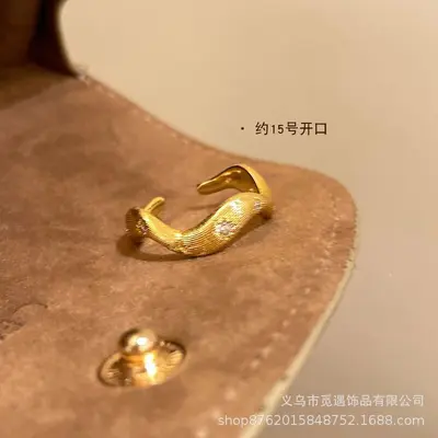 Goldener Zirkonia-Ring, lila, aufwendig gearbeitet - 11