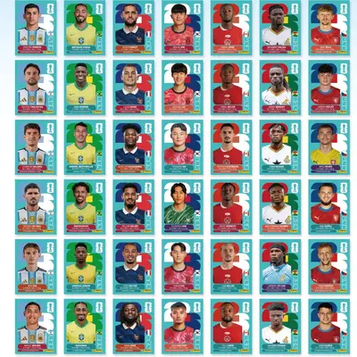 2026 World Cup Player Sticker, 50 Packs of 350 Pieces Blind Box