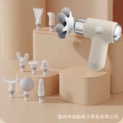 Fascia gun with three heads for muscle relaxation