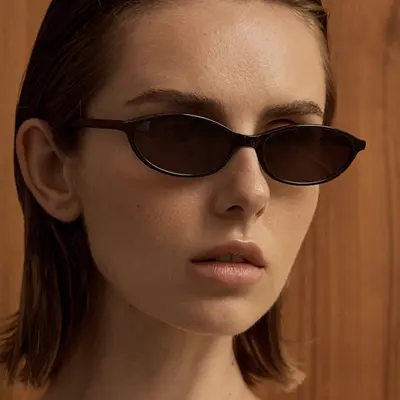 Round Frame Retro Sunglasses, Green, Small Face Fit