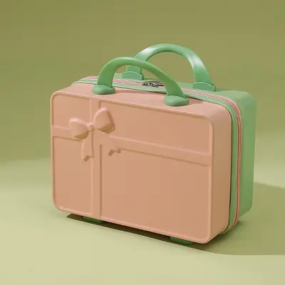 Retro kozmetik çantası 14 inç mini bavul küçük bavul hatıra depolama kozmetik çantası küçük şifre kutusu - 12