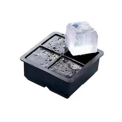 Cross-border best-selling food-grade silicone ice mold for home use, large size with lid, easy to remove, for making homemade ice balls and ice cubes.