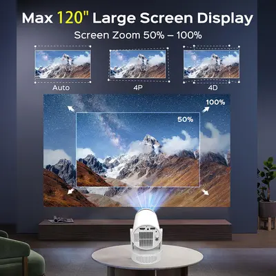 Cross-Border Projector Portable Home HD Outdoor Camping Battery-Powered Mobile Smart Screen Cannon Projector