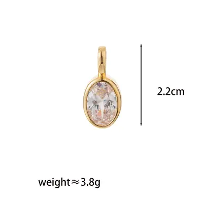 Stok Avrupa-Amerika Çapraz Sınır Minimalist Şık Zirkon Pendant Kolye Hafif Lüks Yüksek Kalite Heryerde Kullanılabilir Şakşak Zinciri Takı Aksesuarı - 10