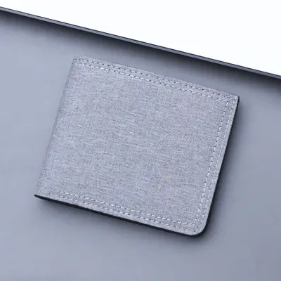 Erkek kısa kanvas cüzdan cüzdan erkek fermuarlı cüzdan erkek denim yeni erkek etiketsiz ultra ince