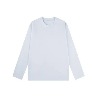 230g Herbst Sincan Jersey Baumwolle schwer Rundhals einfarbig Langarm Herren T-Shirt lockerer Schnitt Hemd Einzelstück Dropshipping - 13
