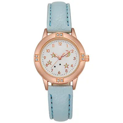 Glänzende Diamant-Gürtel-Damenuhr aus Legierung Roségold Mittelschüler Quarzuhr Schüler Party Grenzüberschreitender Großhandel - 8