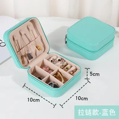 [TEMU Cross-Border Hot Style] Jewelry Box Storage Box Portable Earring Jewelry Box Necklace Box Ring Box - 8