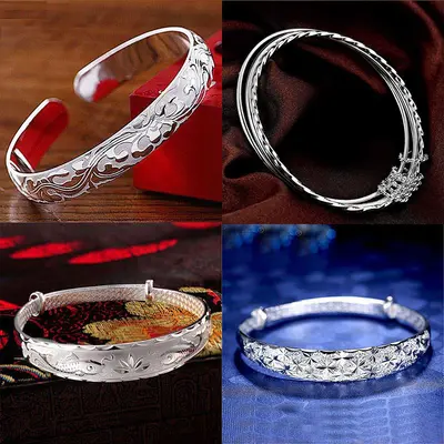 Silberbeschichtetes Armband für Frauen, Auto-Blüten-Stern-Silberarmband, beliebtes Mode-Silberarmband, komplette Stile, direkter Fabrikverkauf