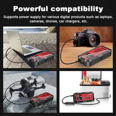 24000mAh araç acil çalıştırma güç kaynağı, powerbank 12V8000A büyük kapasiteli 100W hızlı şarj ve DC çıkışlı