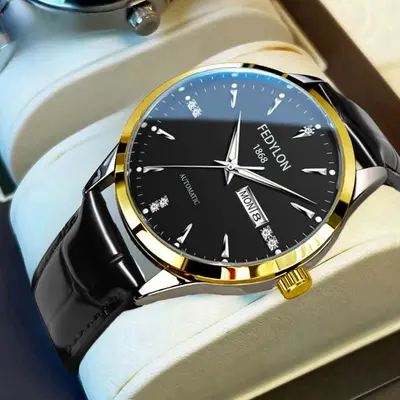Fortilan Herrenuhr Herrenquarzuhr Markenuhr Stahlarmband Mittelschüler vollautomatische mechanische Uhr wasserdicht - 12