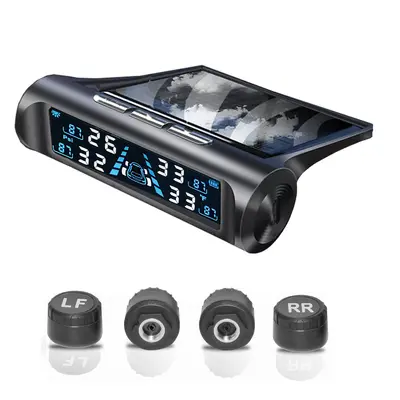 Solar TPMS Tire Pressure Monitor Wireless Tire Pressure Monitoring Tire Pressure Sensor for Vehicles - 9