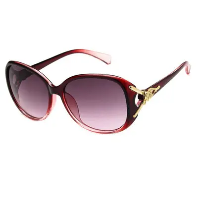 Women's Fox Head Rhinestone Sunglasses, Polarized, Large Frame - 8