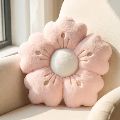 Pink Cherry Blossom Decorative Pillow for Bay Window