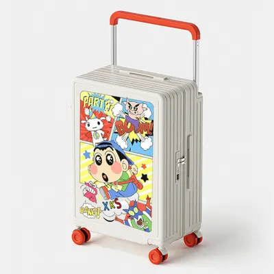 Labubu Print Combination Lock Trolley Suitcase with Silent Wheels - 8
