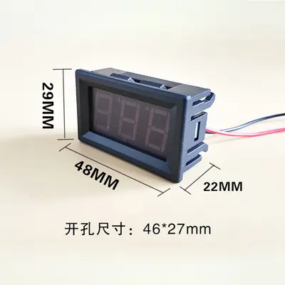 İki telli DC 4V-30V dijital voltmetre, 12V 24V ölçüm