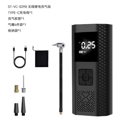 Tragbare kabellose Luftpumpe mit Lithium-Batterie, intelligentes digitales Display, elektrische Luftpumpe für Reifen, tragbar, Reifenpumpe für den grenzüberschreitenden Handel - 7