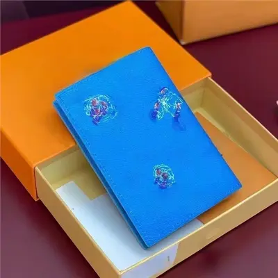 Passport Wallet Doodle Design Large Capacity Card Slots - 2