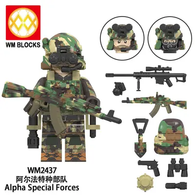 WM6147 çocuk montaj blok minifigür oyuncak seti - 9