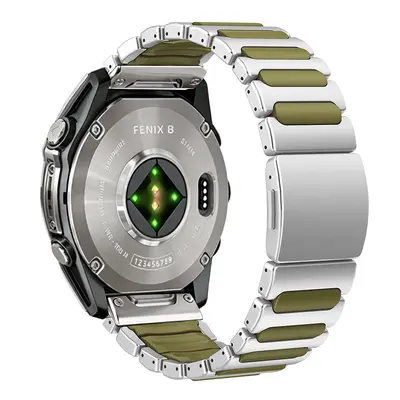Garmin Fenix 8 uyumlu titanyum kordon, manyetik toka, 22/26 mm