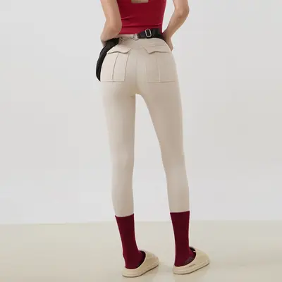 Women's High-Waisted Yoga Pants with Pockets, High Stretch, Quick-Dry, Butt Lift - 7