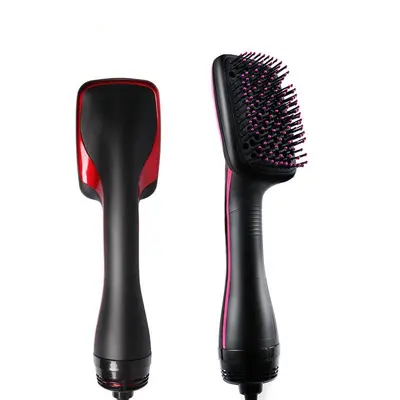 Amazon 2-in-1 Hot Air Brush Multifunctional Hair Dryer Wet and Dry Dual-Use Lazy Curling and Straightening Brush