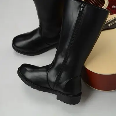 Herren-Hochstiefel aus Leder, Herbst und Winter - 7