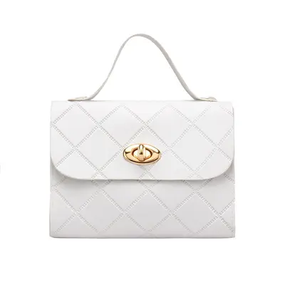 Women's Diamond Check Stripe Small Handbag Korean Style - 7