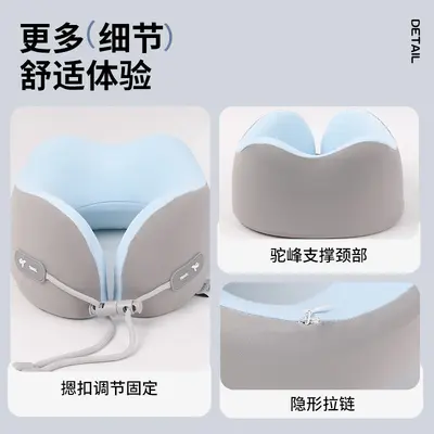 Memory foam U-shaped travel pillow, neck support, cervical support - 4