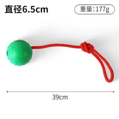 Elastic Solid Spiked Dog Ball, Chew Toy - 9
