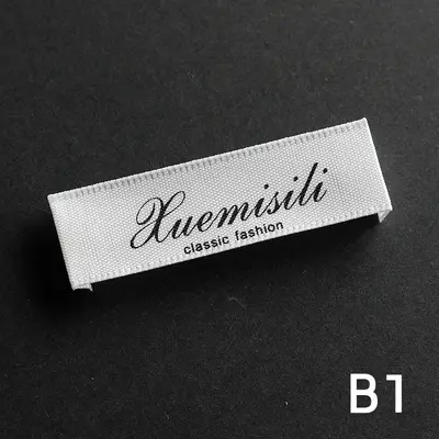 Gewebtes Kleidungs-Halsetikett, hochdichtes Computer-Jacquard-Markenetikett - 13