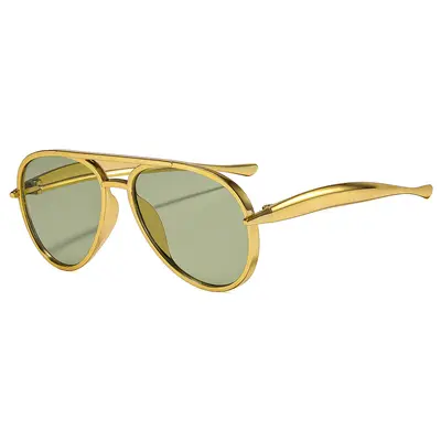 Retro Double-Bridge Oversized Frame Women's Sunglasses - 5
