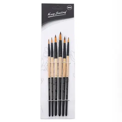Suluboya fırça seti, 6 parça, naylon, yağlı boya, dijital, çocuk DIY sanat malzemeleri - 11