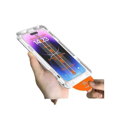 Gehärtetem Schutzfolie für Apple iPhone, schnelle Anwendung, Karton, hochauflösend, i17 Displayschutz, i16PRO Anti-Spionage-Folie, 2. Generation, mit Staubentfernung