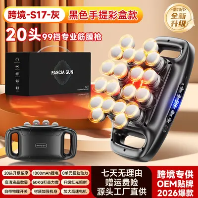 16-Head Rechargeable Massage Gun, High-Power, Interchangeable 6-12 Heads - 10