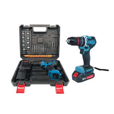 13mm impact electric drill screwdriver set home small electric drill rechargeable multi-function lithium battery two-speed drill
