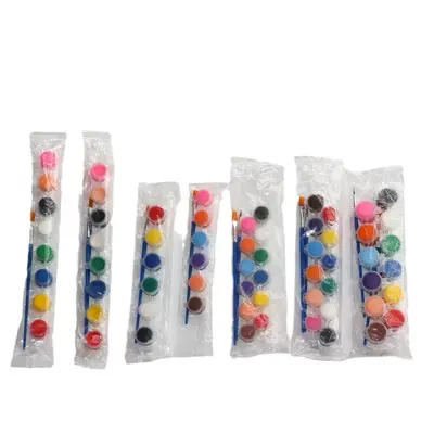 Acrylic Paint Set for Kids, 12 Colours, 6 Pieces