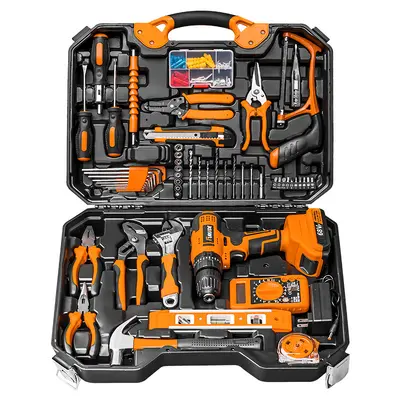 Werkzeugkasten multifunktional, Heimwerker- und Elektrikerset - 6