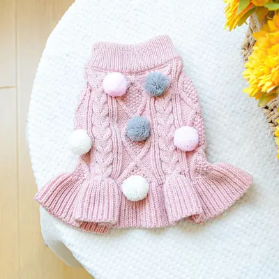 PTECIRCLE Dog and Cat Clothing Wool Skirt
