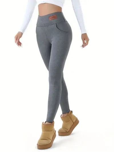 Hochbund-Leggings mit Fleece-Futter für Damen Yoga-Hose - 2
