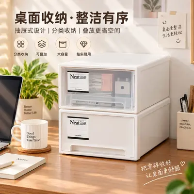 家用抽屉药箱药品收纳盒家庭药物分类收纳箱桌面防尘医药整理盒 - 2