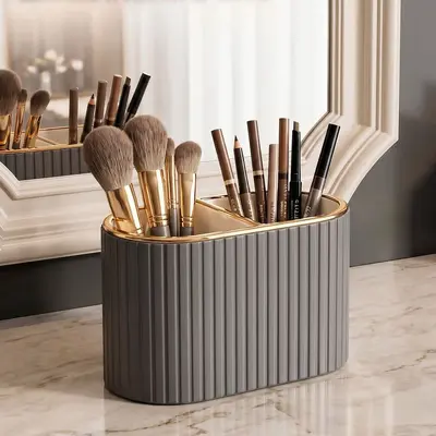 Light Luxury Oval Pen Holder and Desktop Storage Box for Office - 8